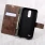 LG K10 2017 brun flip cover i retro stil Mobilcover