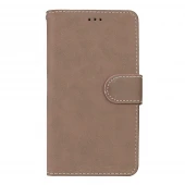 Vintage læder flip cover LG K10 2017 khaki