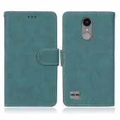 Vintage læder flip cover LG K10 2017 oceanblå