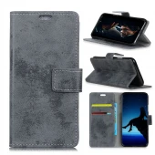 Htc U12 Life cover vintage stil Grå