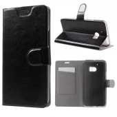 HTC 10 læder cover med kort lomme, sort
