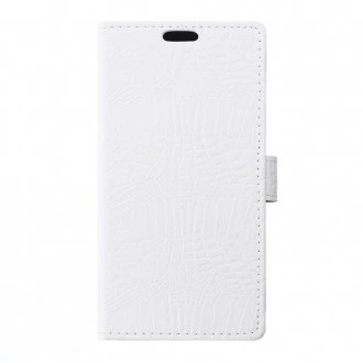 HTC 10 alligator læder cover hvid