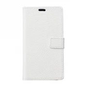 Ægte læder cover hvid Htc U play med kortholder Mobil covers leveso.dk