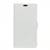 Htc U11 flip cover croco med lommer hvid