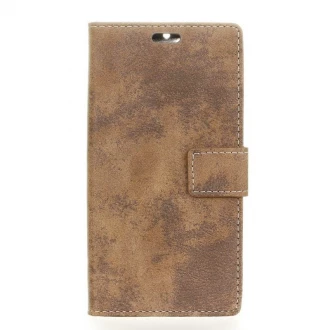 Retro flip etui Motorola Moto Z2 Play brun
