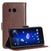 Htc U11 mørkebrun cover i vintage stil Mobil tilbehør