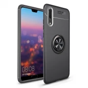 Huawei P20 pro cover med ring holder sort Mobil tilbehør