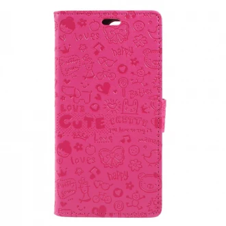 Cover cartoon til Huawei Y6 2018 rosa