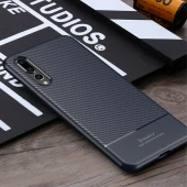 Carbon style tpu cover Huawei P20 pro blå