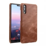 Elegant retro læder case Huawei P20 Pro mørkebrun