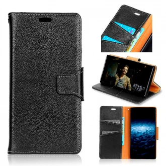 Flip cover Ægte Læder Huawei Honor 10 sort