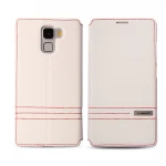 HUAWEI HONOR 7 premium læder cover med kort lommer, hvid