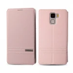 HUAWEI HONOR 7 premium læder cover med kort lommer, pink