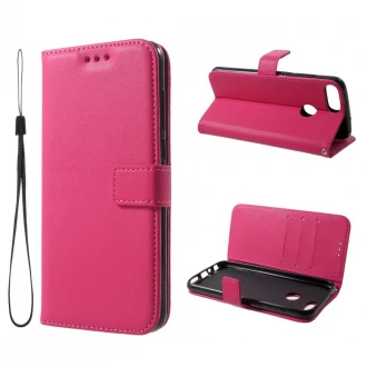 Huawei P Smart flip cover etui rosa