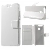 HUAWEI P9 læder cover med lommer, hvid