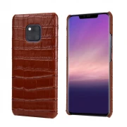 brun Skind case croco Huawei Mate 20 Pro Mobil tilbehør