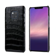 sort Skind case croco Huawei Mate 20 Pro Mobil tilbehør