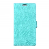 HUAWEI P9 PLUS alligator læder cover, cyan