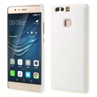 HUAWEI P9 tpu cover med læder hvid
