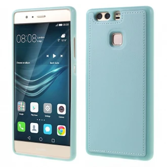 HUAWEI P9 tpu cover med læder blå