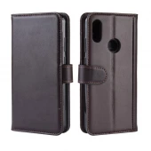 Flip cover ægte læder Huawei Y6 (2019) brun