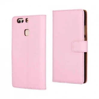 HUAWEI P9 PLUS cover i split læder med lommer pink