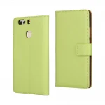 HUAWEI P9 PLUS cover i split læder med lommer-grøn