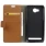 Huawei Y3 2 flip cover med lommer brun, Huawei y3 2 covers