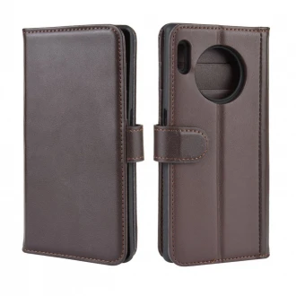Læder flip etui til Huawei Mate 30 Pro brun
