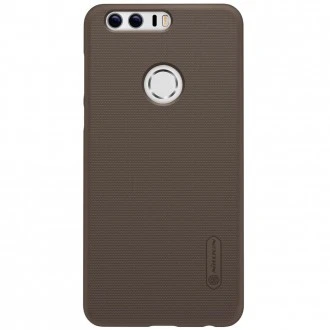 Huawei Honor 8 cover med skærm beskyttelsefilm brun
