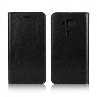 Huawei Nova Plus cover ægte læder sort