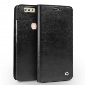 Huawei Honor 8 premium læder cover med kort holder sort