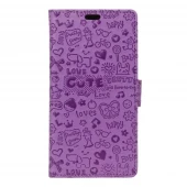 Huawei Nova etui cartoon lilla