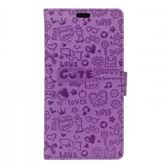 Huawei Nova etui cartoon lilla