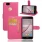 Leveso.dk Huawei Nova etui litchi pu læder rosa Mobiltelefon tilbehør