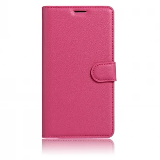 Huawei Nova etui litchi pu læder rosa