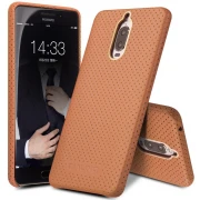 Huawei Mate 9 Pro brun cover mesh design ægte læder