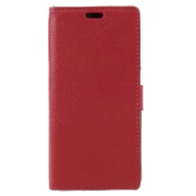 Huawei Honor 8 Lite etui cover rød med lommer, Huawei Mobil tilbehør hos Leveso.dk