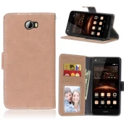 Huawei Y5 2 flip cover i retro stil khaki Mobil tilbehør