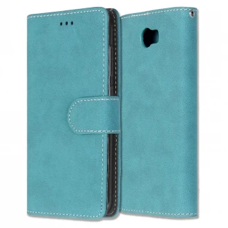 til Huawei Y5 2 flip cover i retro stil blå