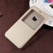 Huawei P10 Lite cover med smart vindue guld