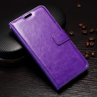 Til Huawei Y6 2017 cover med lommer lilla