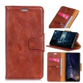 Elegant læder cover Motorola One Vision brun