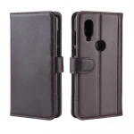 Flip etui ægte læder Motorola One Vision brun
