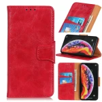 Elegant læder flip etui Motorola One Zoom rød