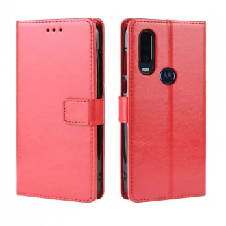 Igo flip etui til Motorola One Action rød