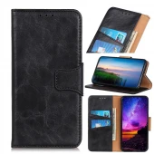 Elegant læder flip etui Motorola E6 Plus sort