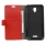 Lenovo B rød cover etui pung med kort lommer, Lenovo cover og mobil tilbehør