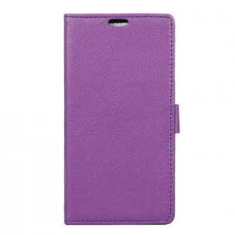 Til Lenovo K6 Note etui omslag med lommer lilla