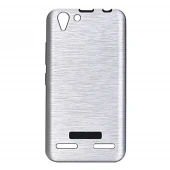 Lenovo K5 cover brushed metal sølv